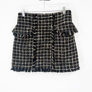 Ronny Kobo Collection Tweed Mini Skirt